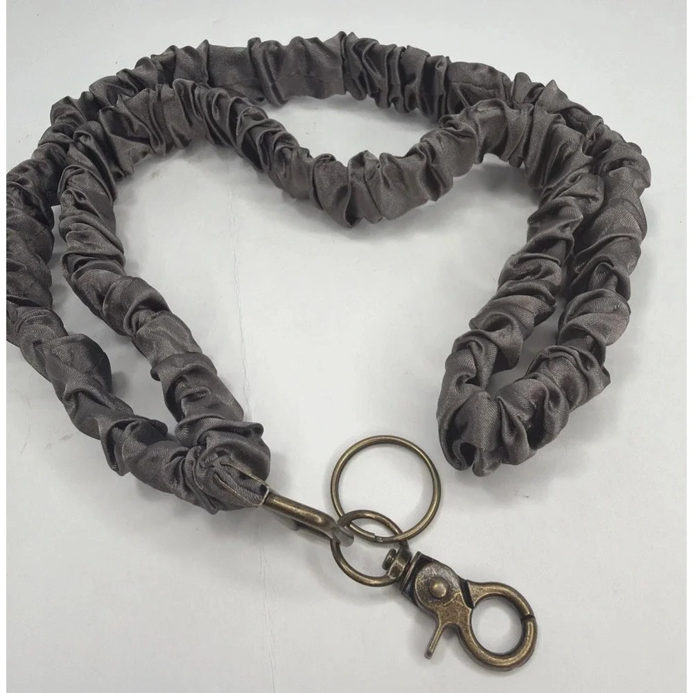 Scrunchie Lanyard for ID Badges, Stretchy Neck Keychain Holder, NEW